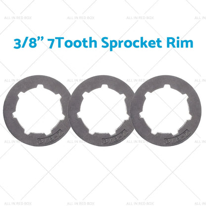 3PCS 3/8" 7T Sprocket Rim for STIHL 044 046 066 MS440 MS441 MS460 MS660