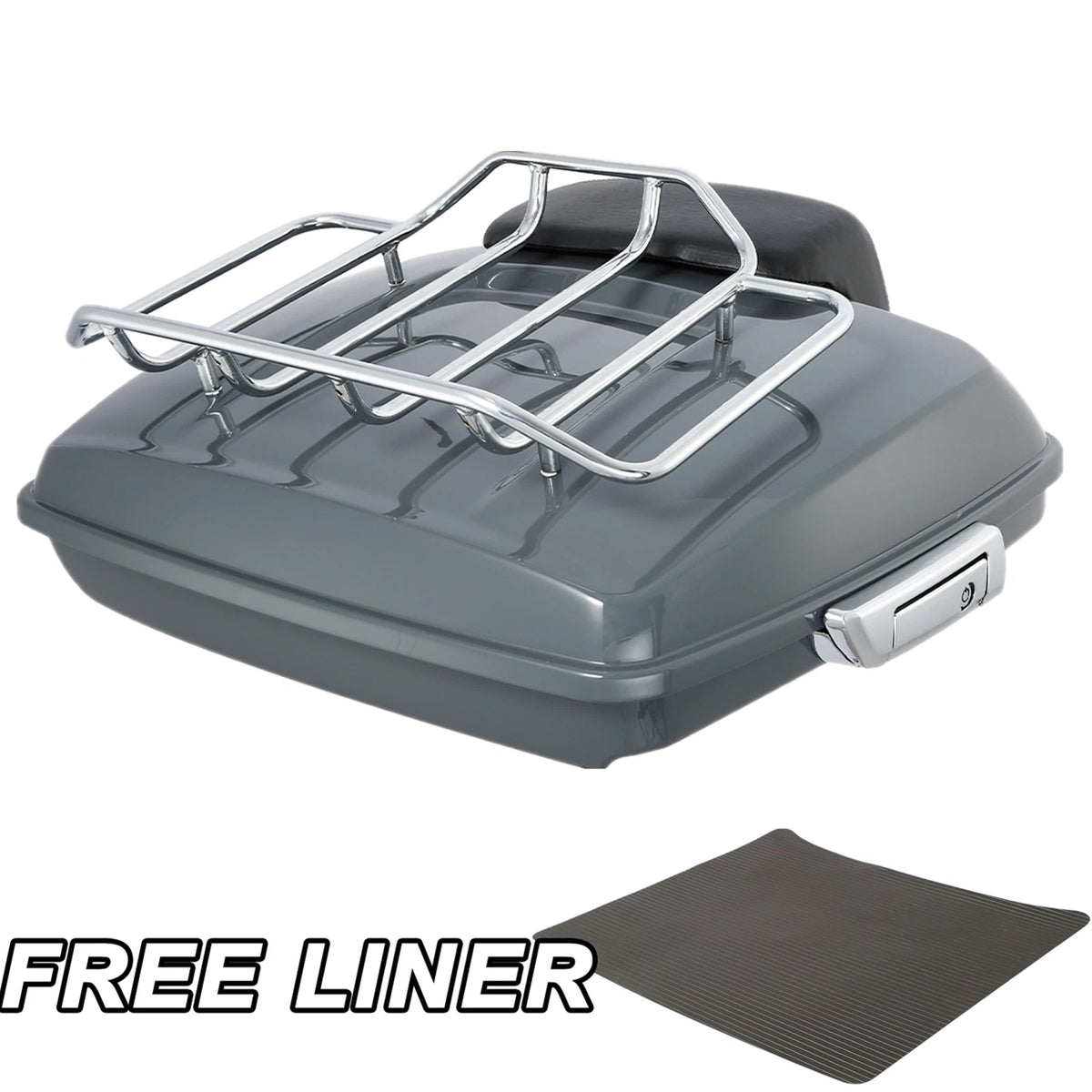 Razor Trunk Rack Backrest for Harley Touring Electra Glide (2014–2026) Gunship Gray