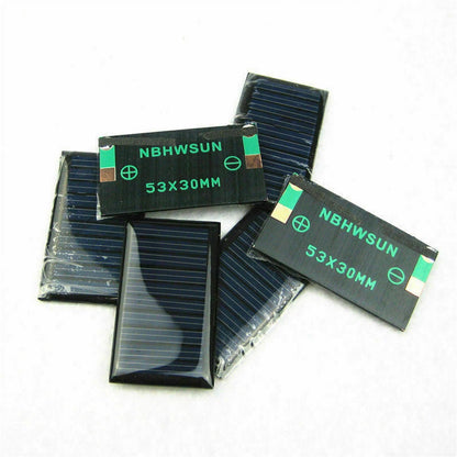 10Pcs 5V 30mA Micro Power Solar Cells Panel for DIY Projects