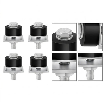 Trolley Wheel Stopper for 1 5/8 Inch Wide Casters (Shock Absorption Design)