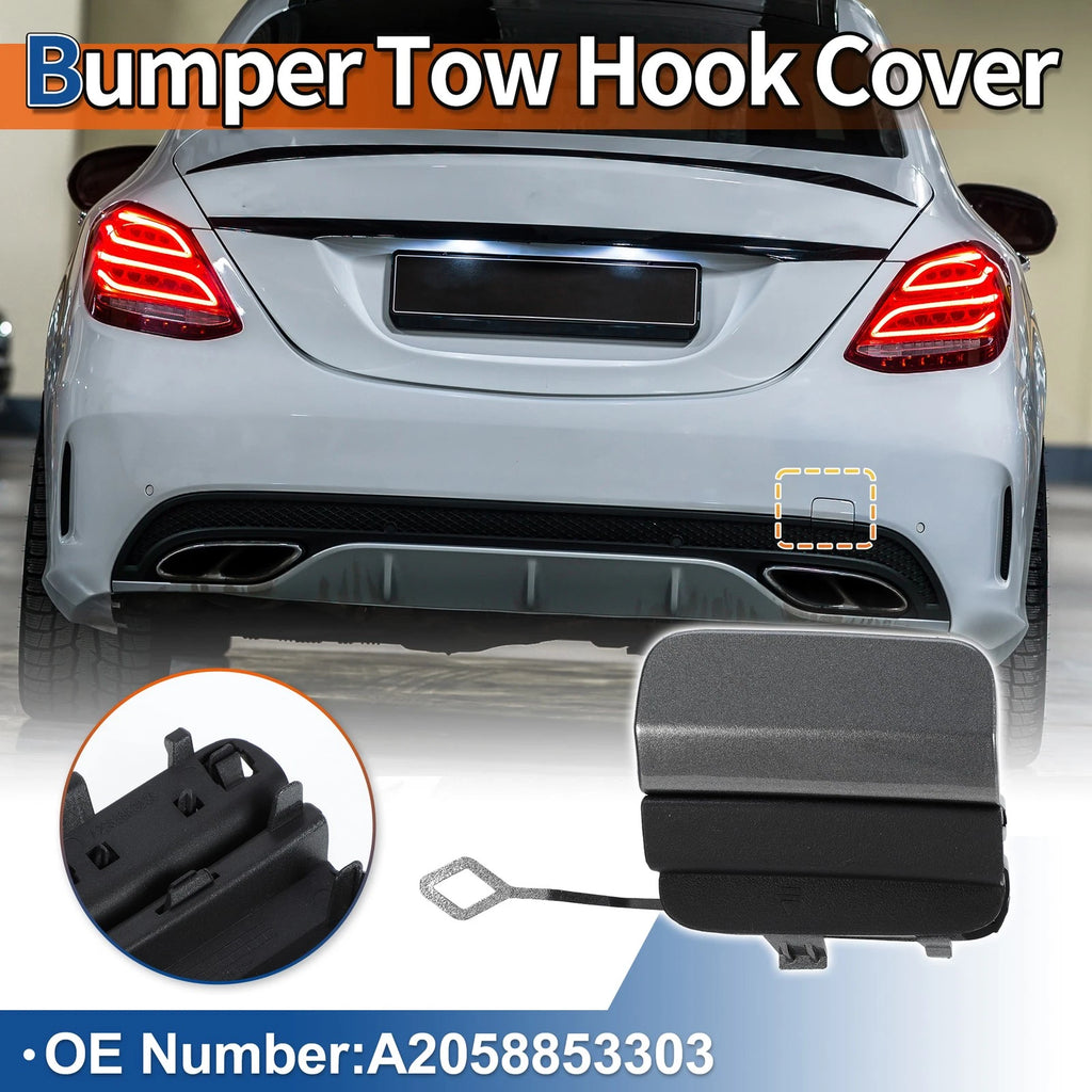 Rear Tow Hook Cover Replacement for Mercedes-Benz C-Class (2015–2021)
