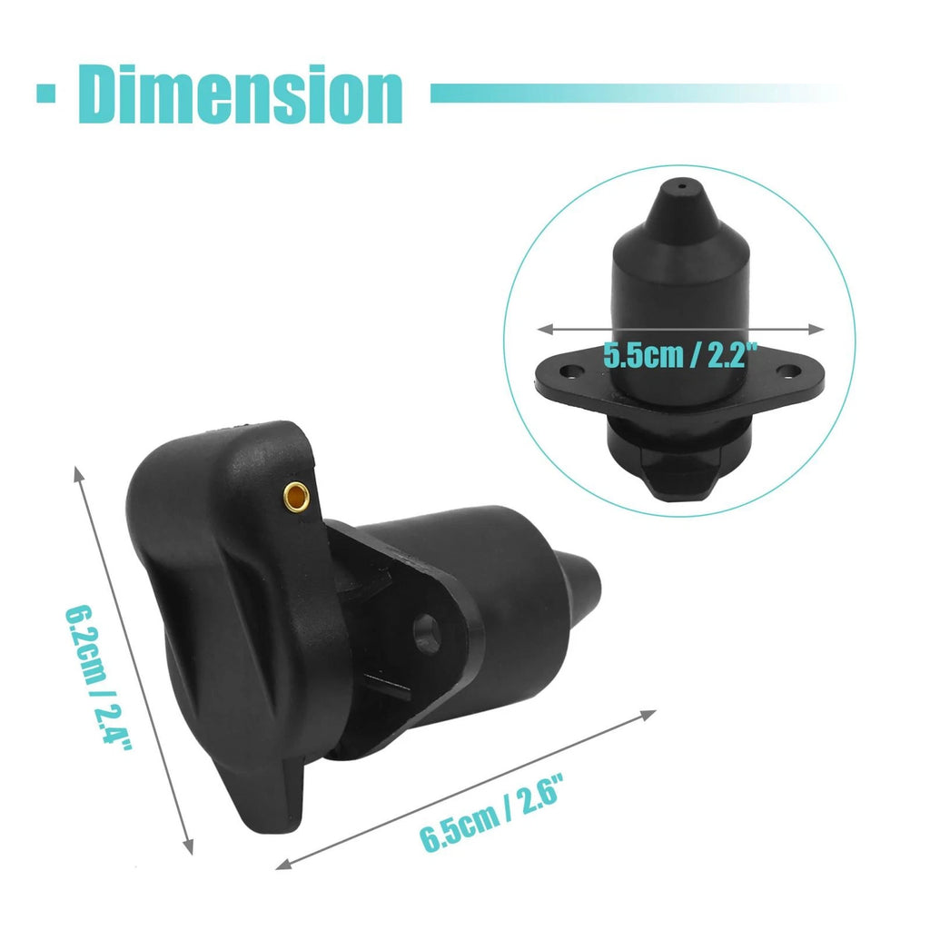 3 Pin Trailer Plug Electric Adapter for Euro Standard Car RV (Universal)