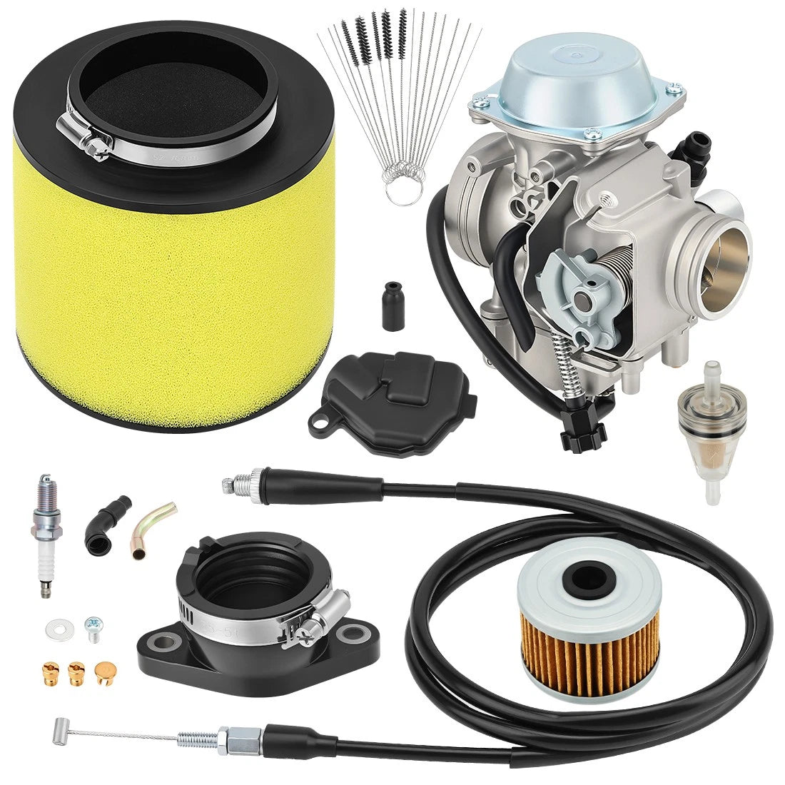 Carburetor for Honda Fourtrax 300 TRX300 TRX300FW (1988–2000) w/Air & Oil Filter Kit