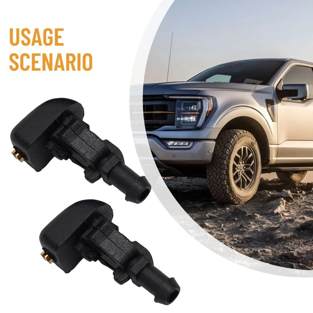 Pair Windshield Washer Fluid Jet Nozzle For Ford F-150 for flex 3W7Z17603AA
