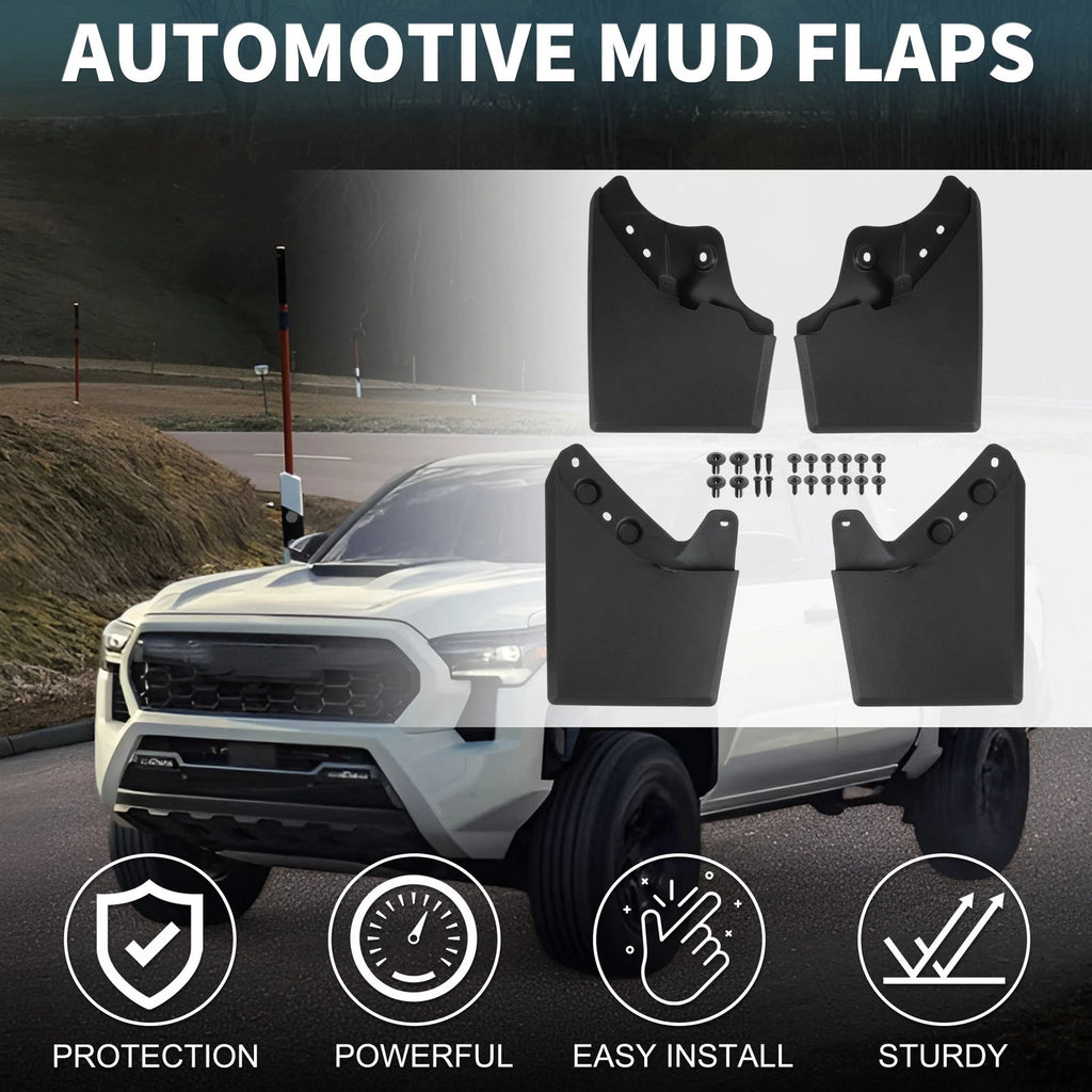 Mud Flaps Kit Splash Guards Replacement for Toyota Tacoma (2024–2025)