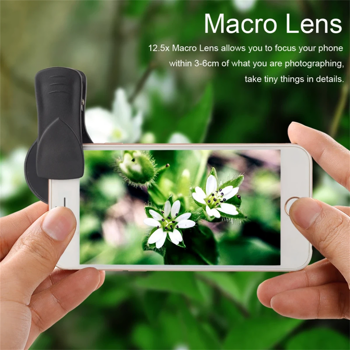 2X Mobile Phone Lens 0.45X Wide Angle & 10X Macro for Smartphones