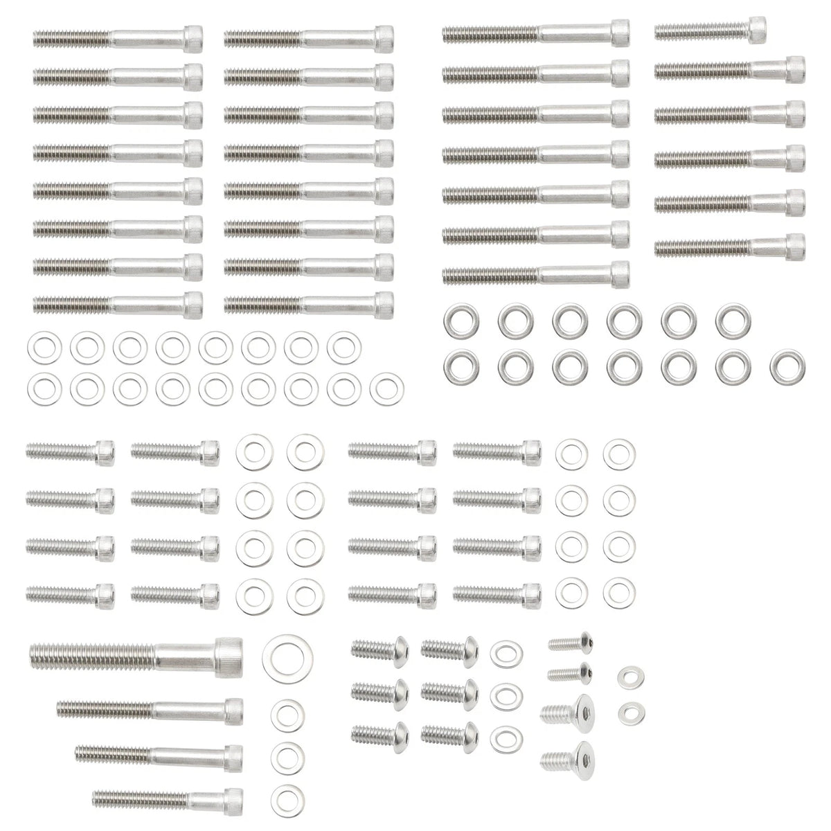 59pcs Engine Covers Stainless UNC Allen Screw Kit for Sportster XL (2004–Present)
