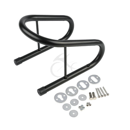 6.5" Black Motorcycle Tire Wheel Chock with Quick Release Hardware