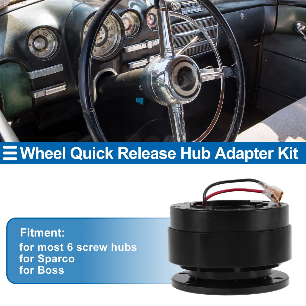 Steering Wheel Quick Release Hub Adapter 12 Hole for Universal Fit