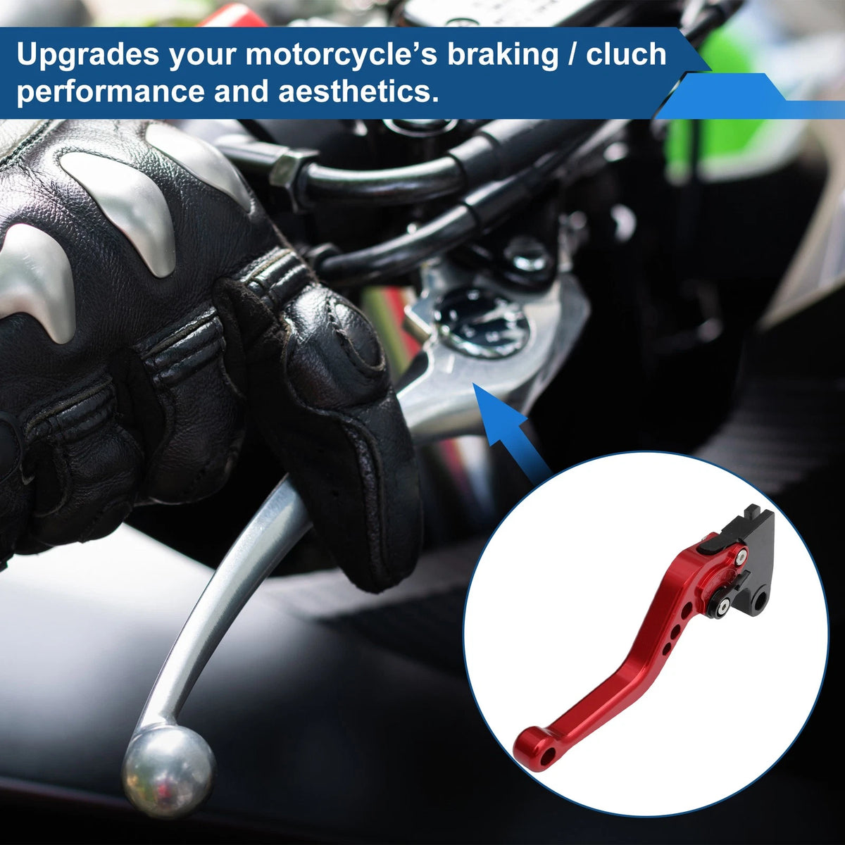 Adjustable Short Brake Clutch Lever for Triumph Tiger 1050/Sport (2007–2016) Red