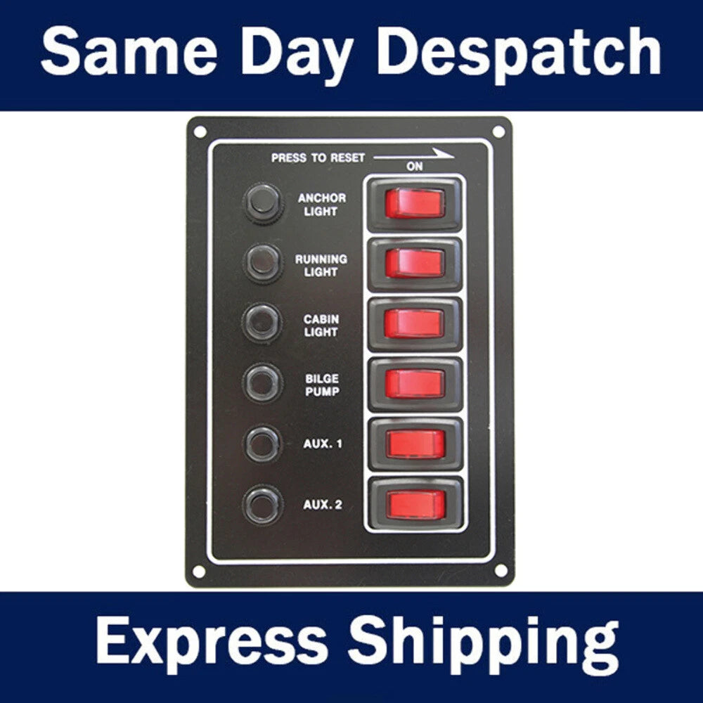 6 Switch Circuit Breaker Panel for Universal Applications (12V)