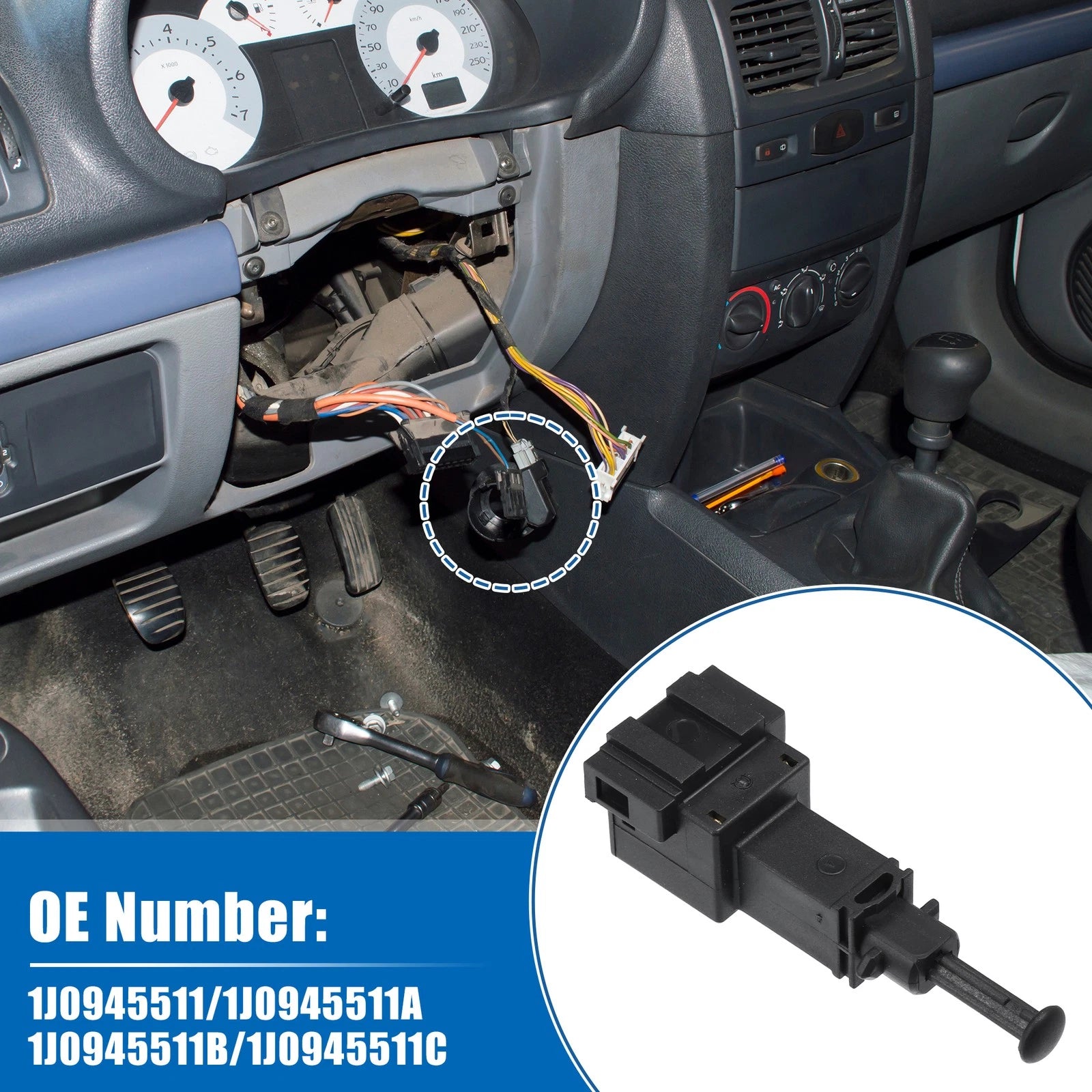 Brake Light Switch Replacement for Audi A3 (2003–2012)