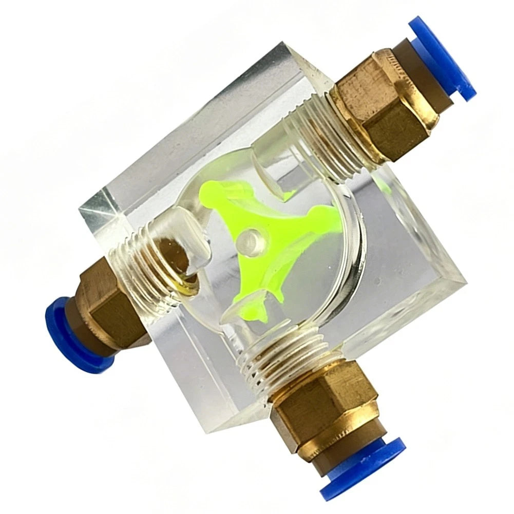 Acrylic Body Water Flow Indicator for PC Cooling Systems (1/4-3/8 Inch)