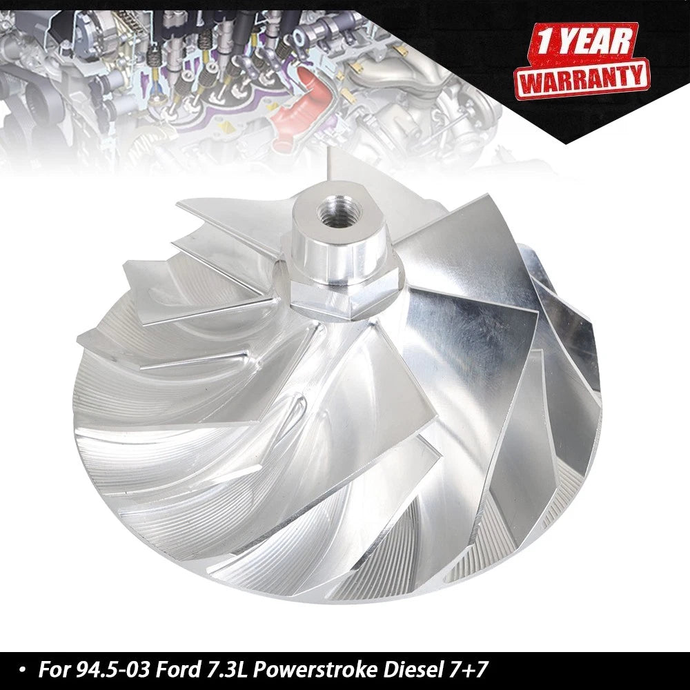 7+7 Billet Turbo Compressor Wheel for Ford 7.3L Powerstroke Diesel (1994.5–2003)