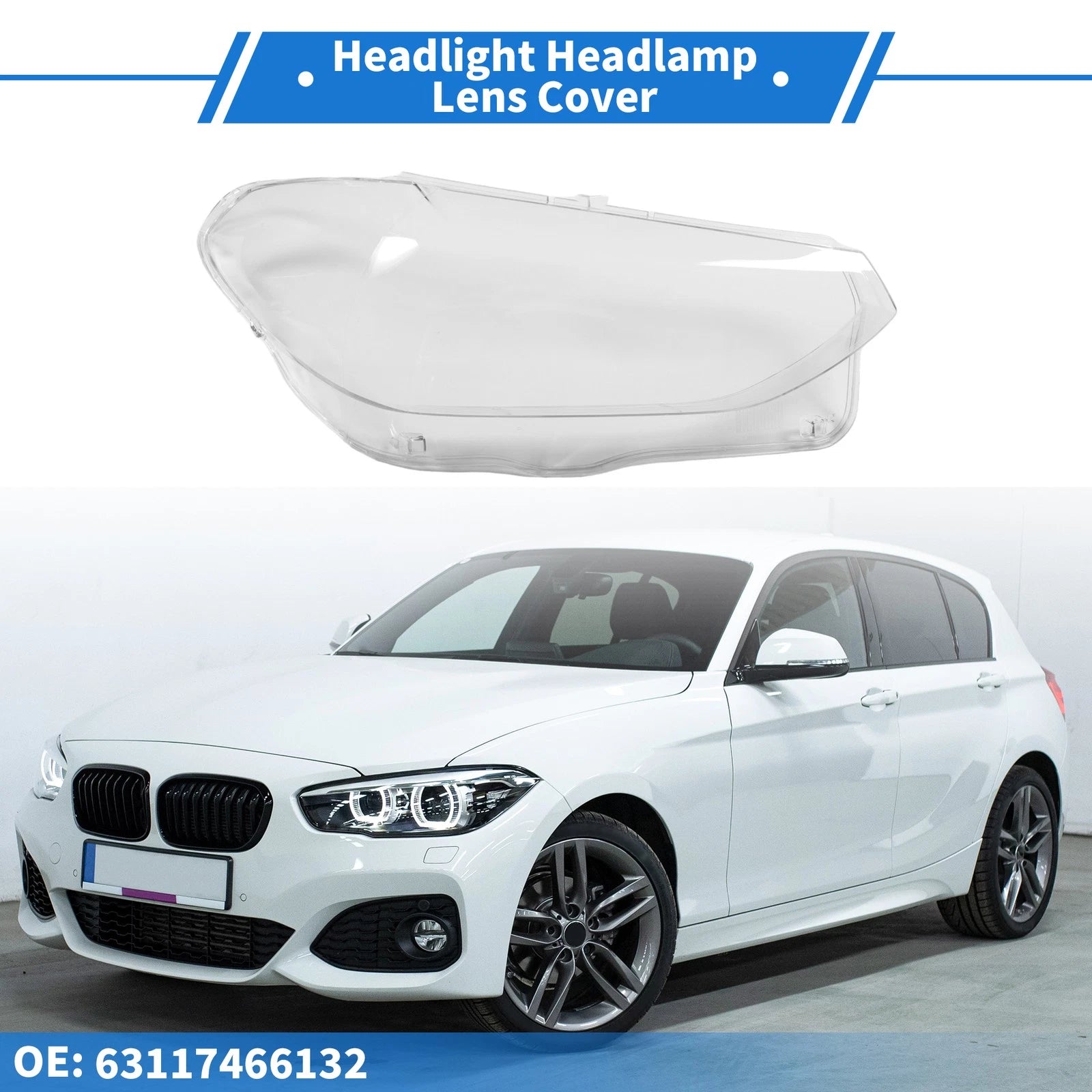 Headlight Lens Cover Front Right for BMW X3 X4 (2018–2021)