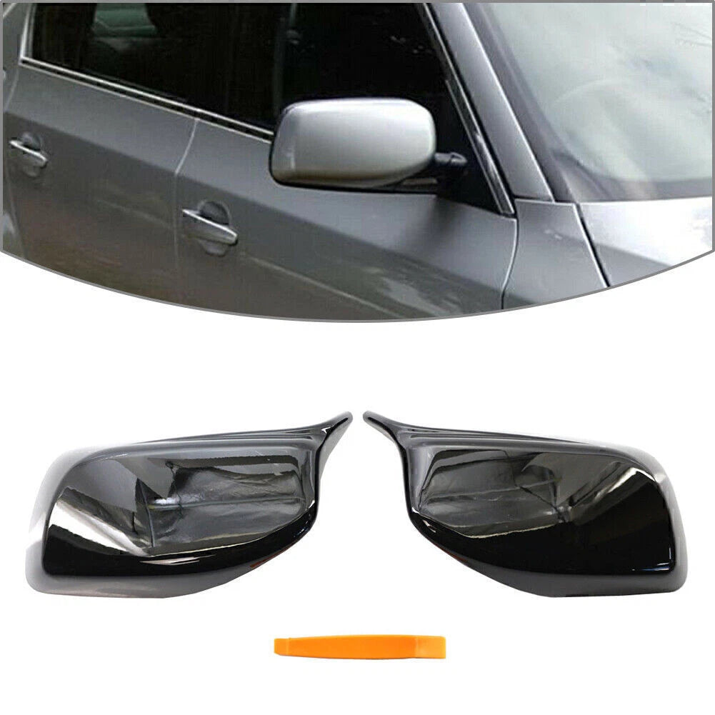 Pair Rear View Mirror Cover Trim for BMW E60 E61 (2004–2007)