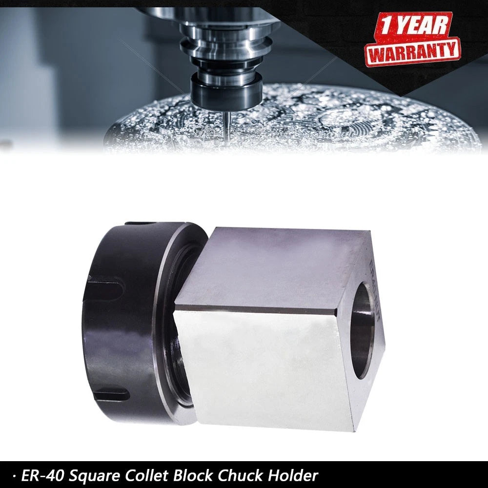 ER40 Square Collet Block Chuck Holder for CNC Lathe (Universal)