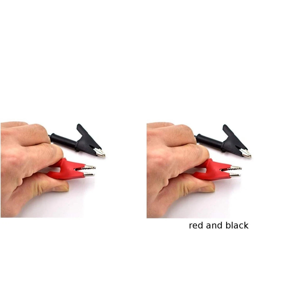 1 Meter Heavy Duty Silicone Wire Test Leads with Right Angle Banana Clips