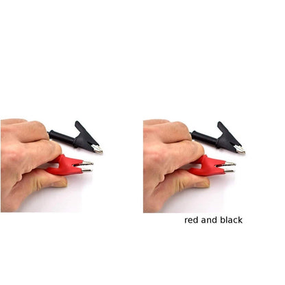 1 Meter Heavy Duty Silicone Wire Test Leads with Right Angle Banana Clips