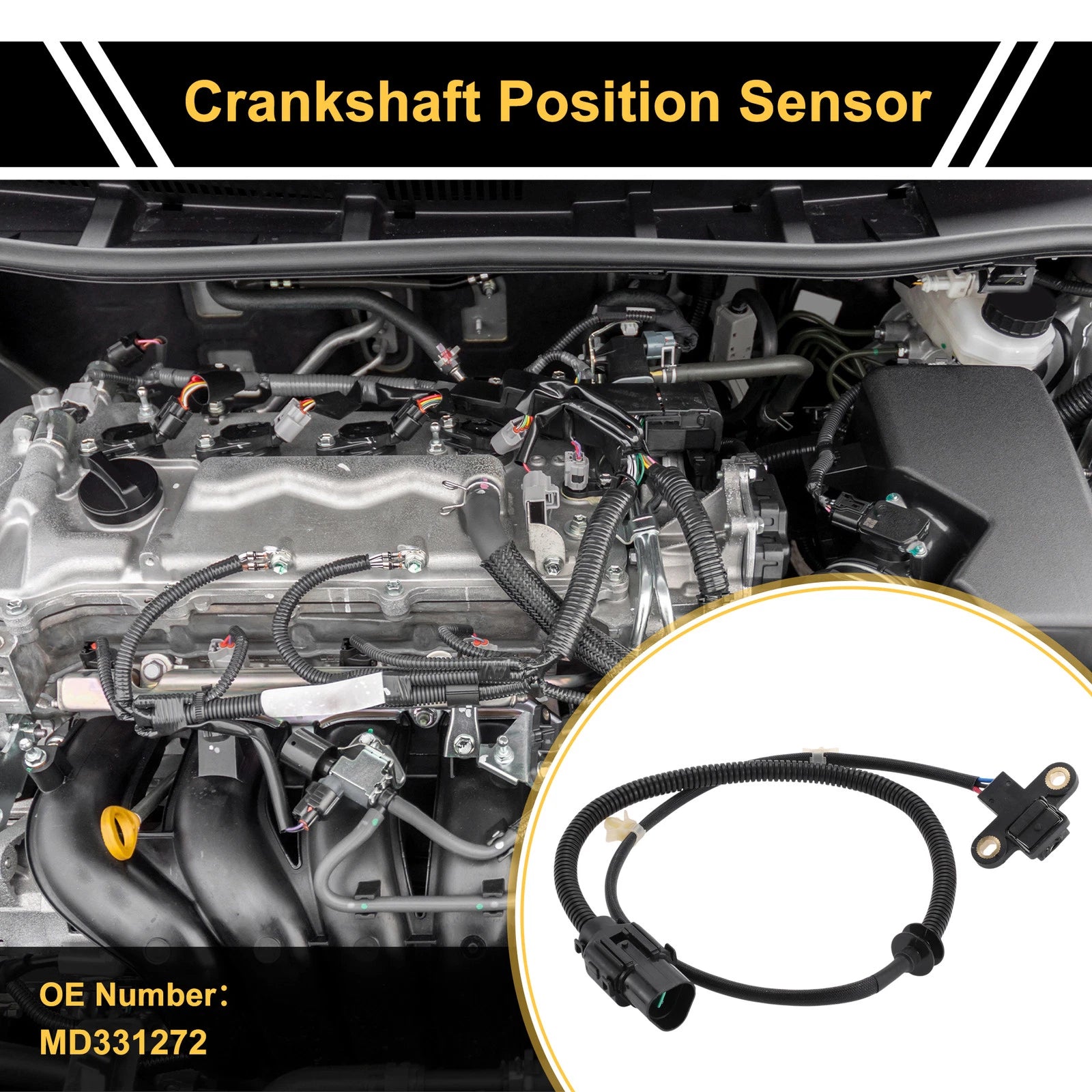 Crankshaft Position Sensor MD331272 for Mitsubishi Eclipse Spyder GS (2000–2005)