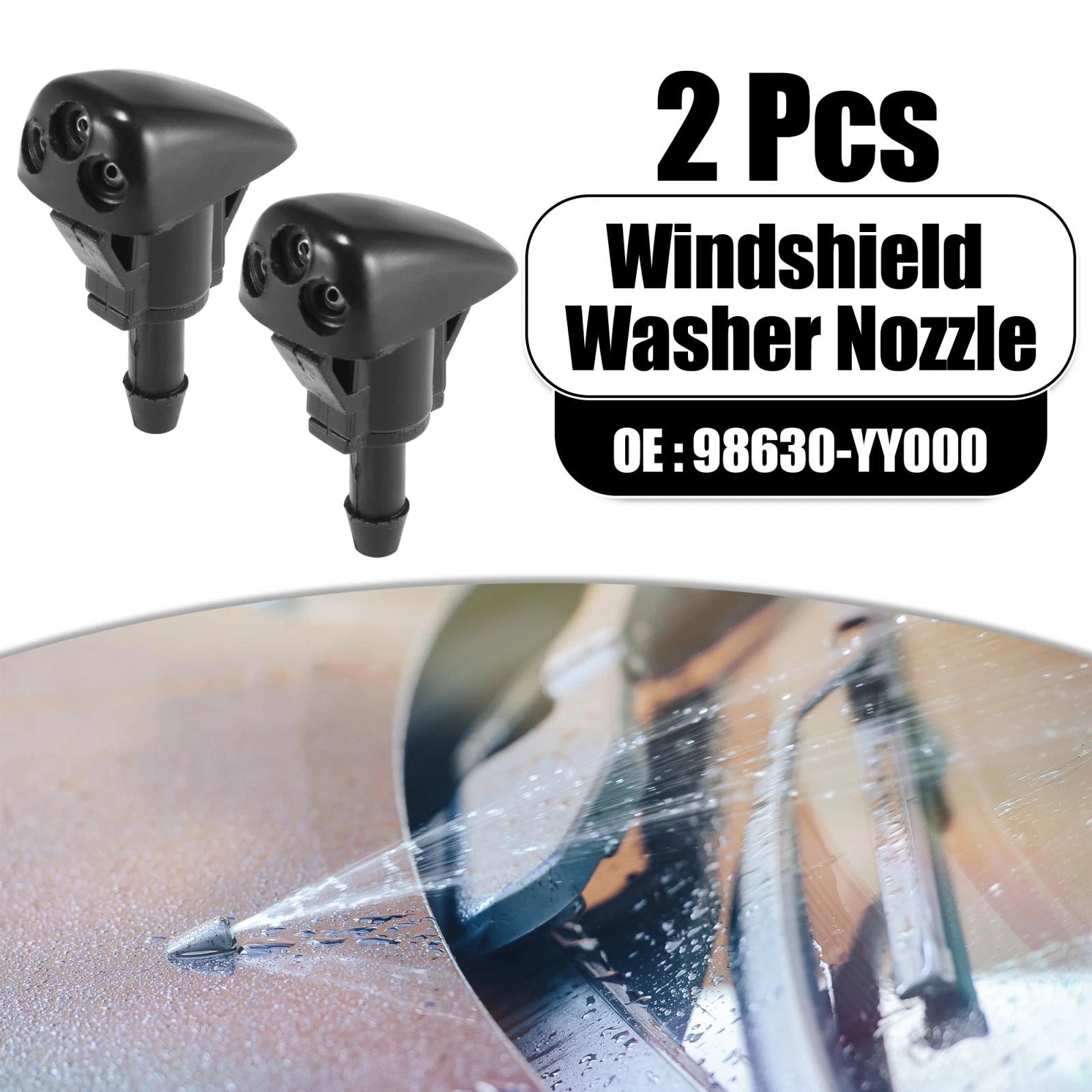 2PCS Front Windshield Washer Nozzles Replacement for Kia Sorento (2003–2009)