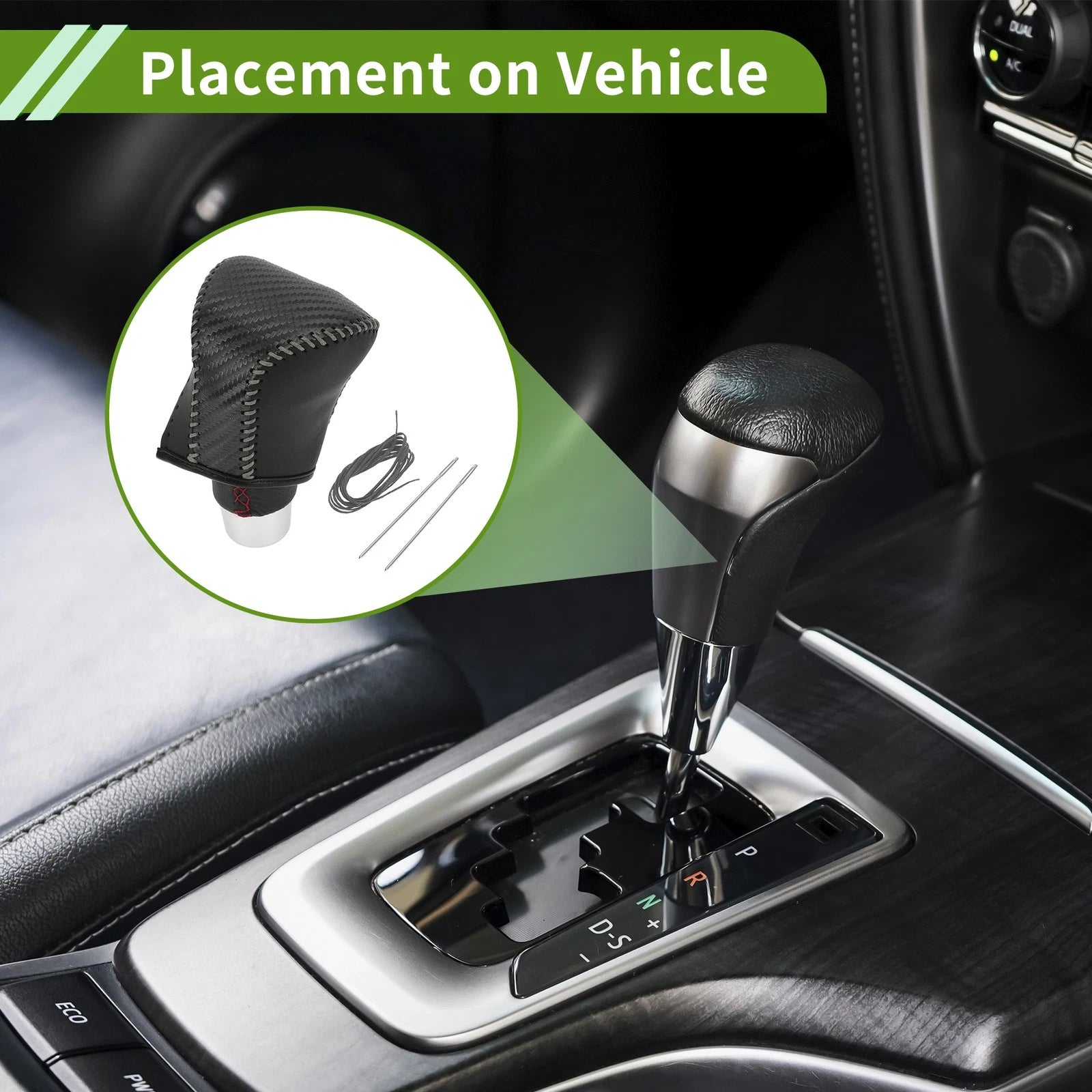 Gear Shift Knob Cover Replacement for Lexus ES300h (2018–2023) Black