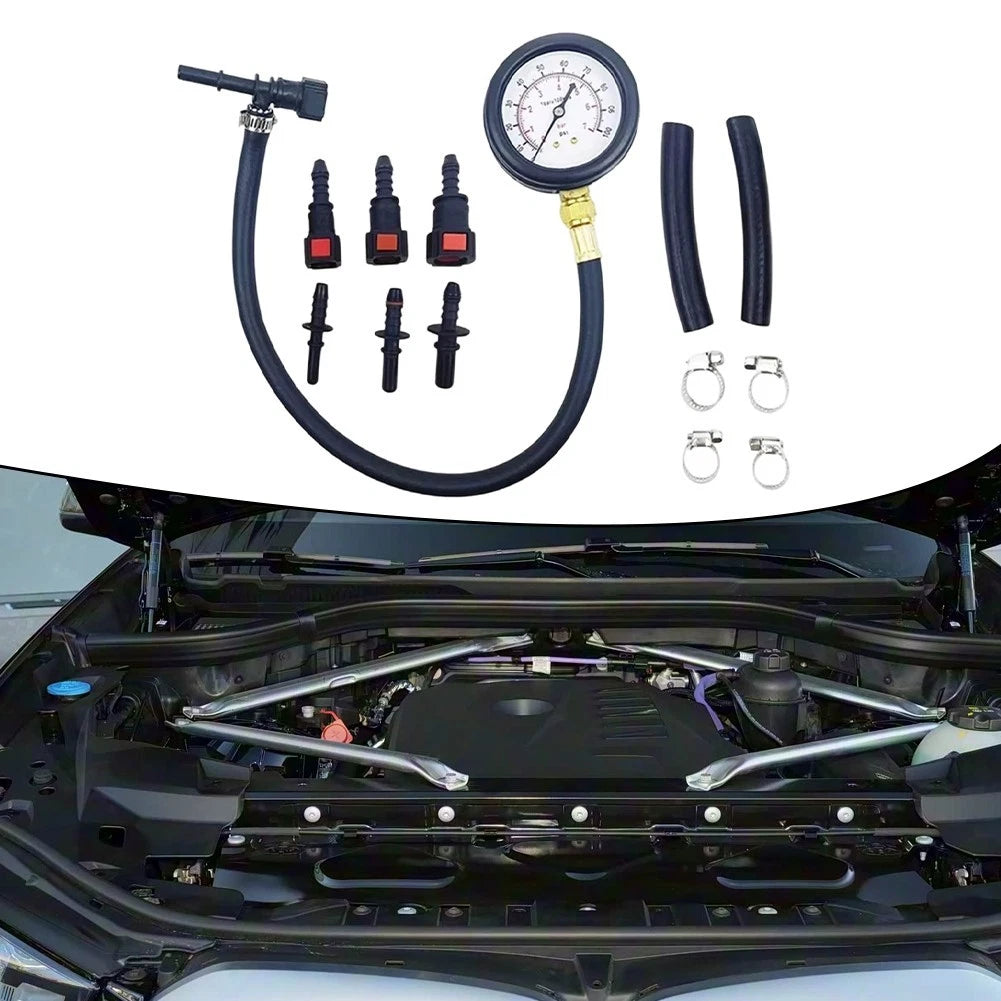 Fuel Pressure Gauge Tester Tool with Valve for Accurate Measurement 0 100 PSI