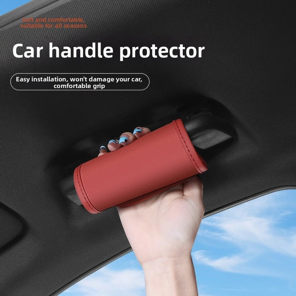 Leather Roof Handle Protector Sleeve for Car