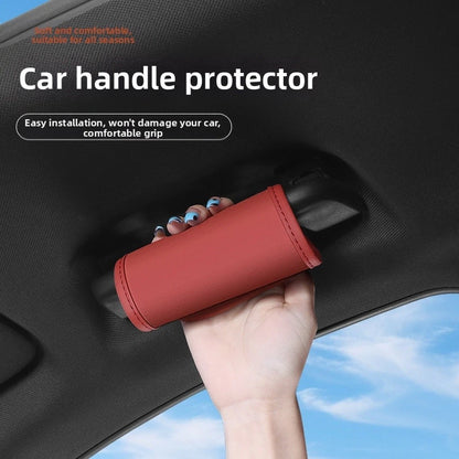 Leather Roof Handle Protector Sleeve for Car