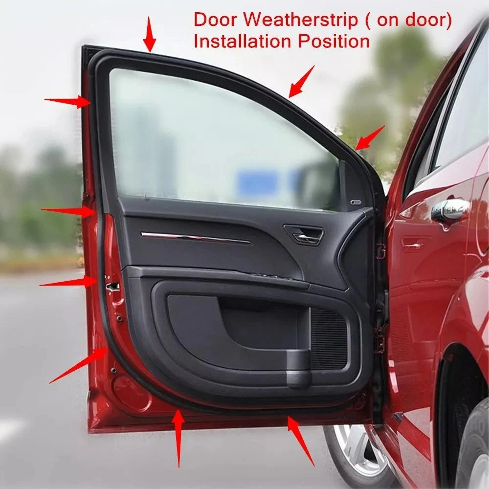 Pair Front L&R Open Rubber Stripping Door Weatherstrip For CIVIC Sedan 2012-2015