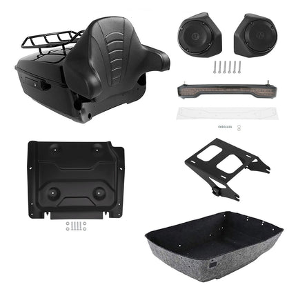 Backrest Mount Rack Light Speakers for Harley Street Glide (2014–2026)