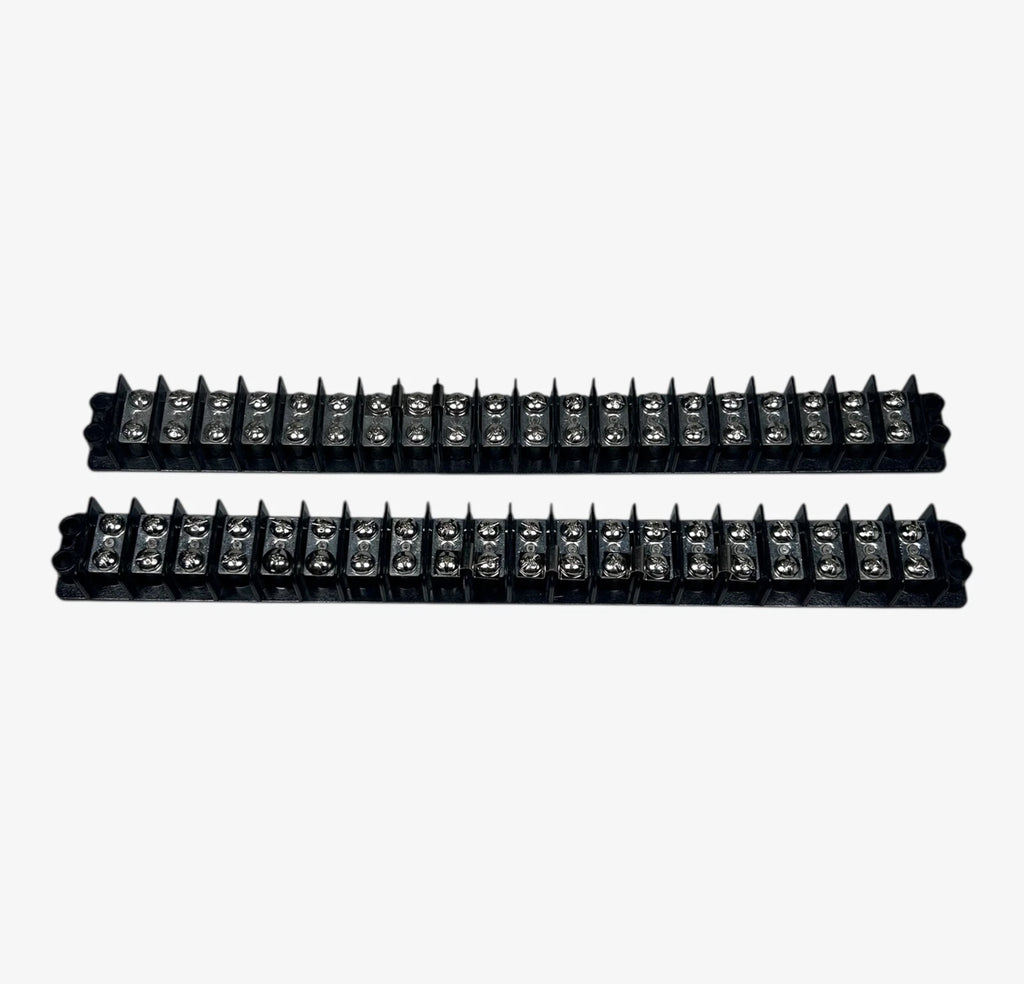 Set of 2 Newark Panel Mount Terminal Block 20 Position 20 Amp