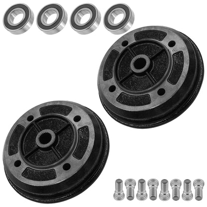 Rear Brake Drum with Bearing Bolt Replacement for Kawasaki Mule 2510 (2000–2001)