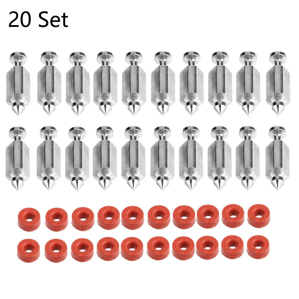 20Pcs Carburetor Float Valve Needle Seat Kit for Briggs & Stratton (398188)