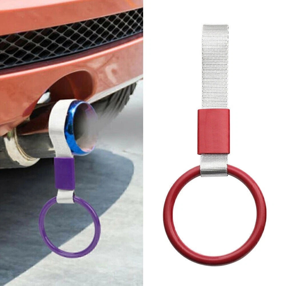 Tsurikawa Ring for JDM Subway Train Bus Handle Strap Charm (PVC Red)