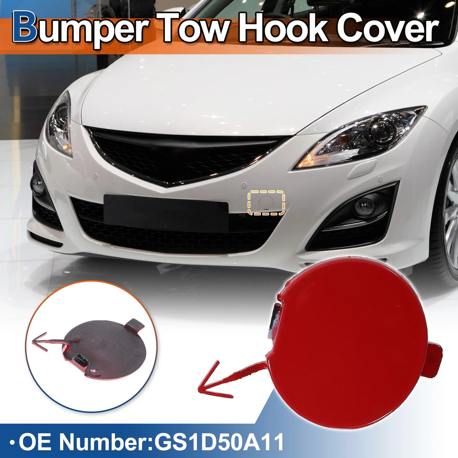 Front Right Tow Hook Cover Replacement for Mazda 6 (2008–2012)