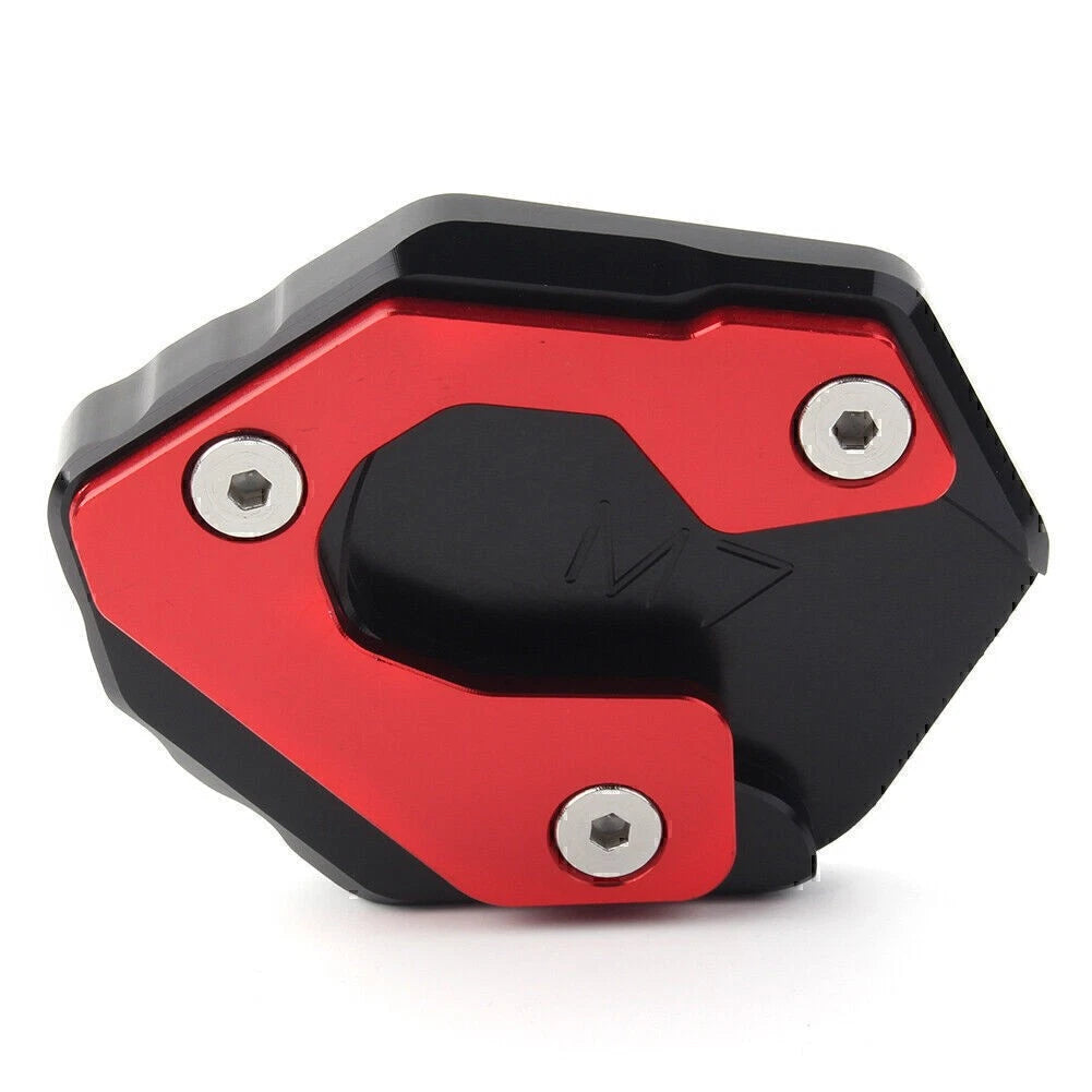 Motorcycle Red Kickstand Side Stand Extension Pad Plate Fit Yamaha MT-07 FZ-07