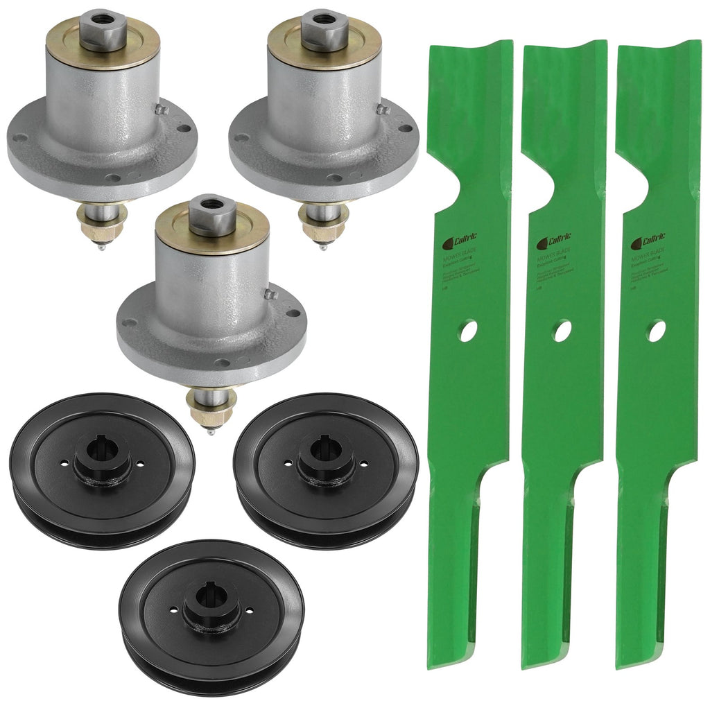Deck Spindle Blade and Pulley for Simplicity 52 Inch Deck (2010–2018)