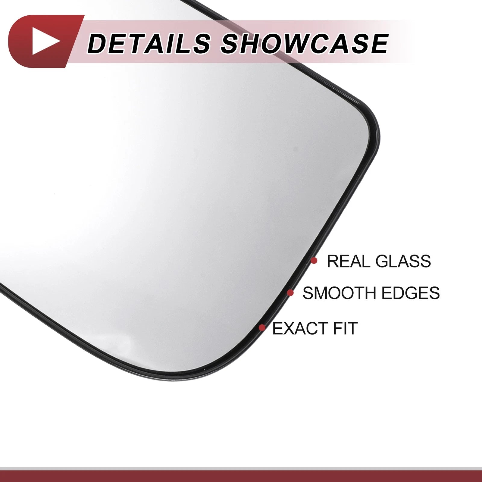 Left Driver Side Tow Mirror Glass Replacement for Dodge (Non-Heated)