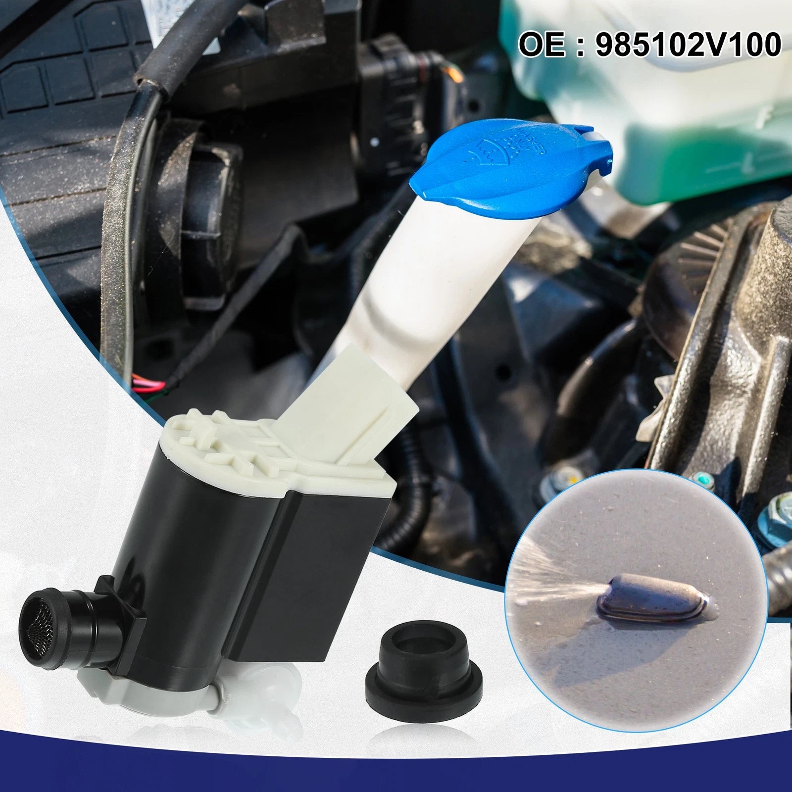 Windshield Washer Pump Motor Replacement for Hyundai Veloster (2012–2017)