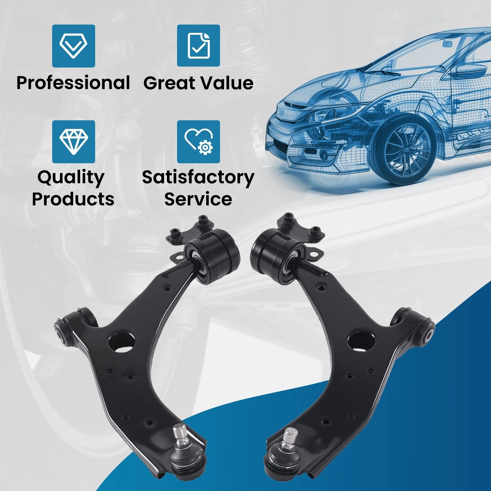 2X Front Lower Suspension Control Arm for Mazda 3 2004–2017
