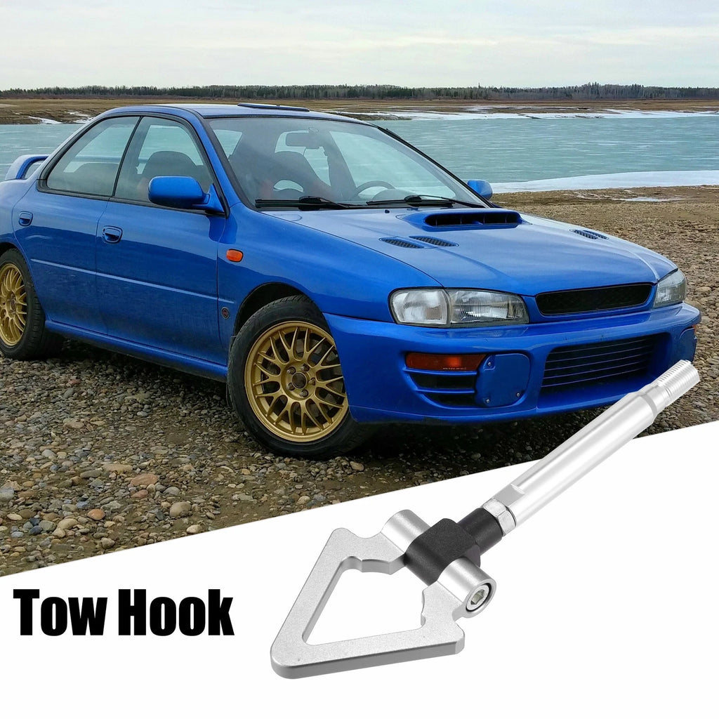 Front Bumper Trailer Hook Towing Ring Silver Tone for Subaru (2005–2015)