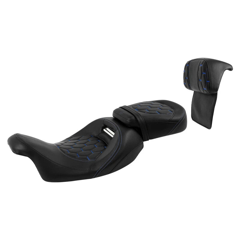 Driver Passenger Seat Backrest for Harley Touring Models (2014–2023) 22 Black