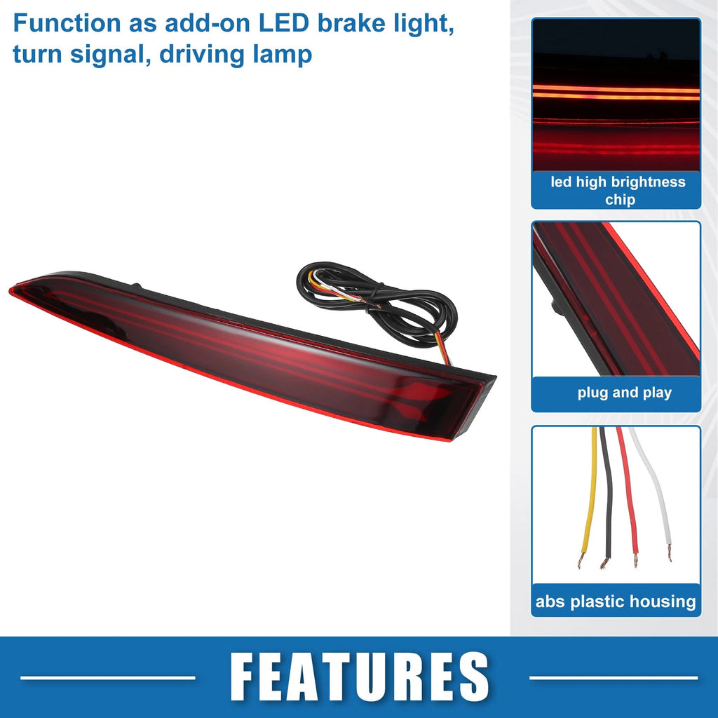 Rear Bumper Reflector Light Pair Replacement for Hyundai Verna (2012–2019)