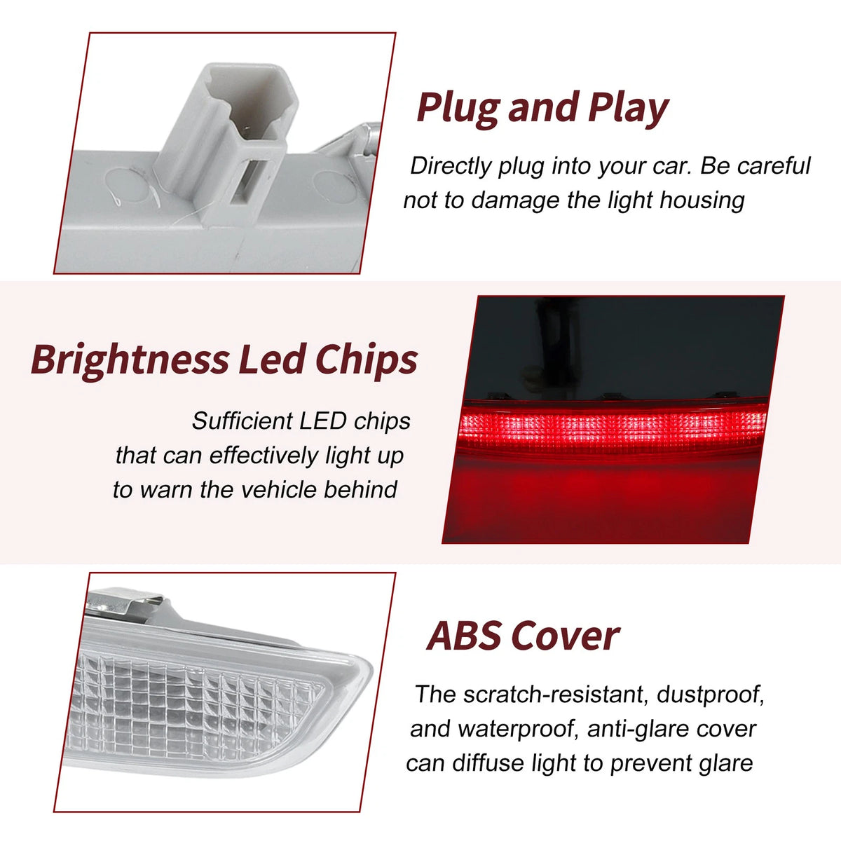 LED Third Brake Light Lamp for Mitsubishi Outlander (2013–2016) 8334A113