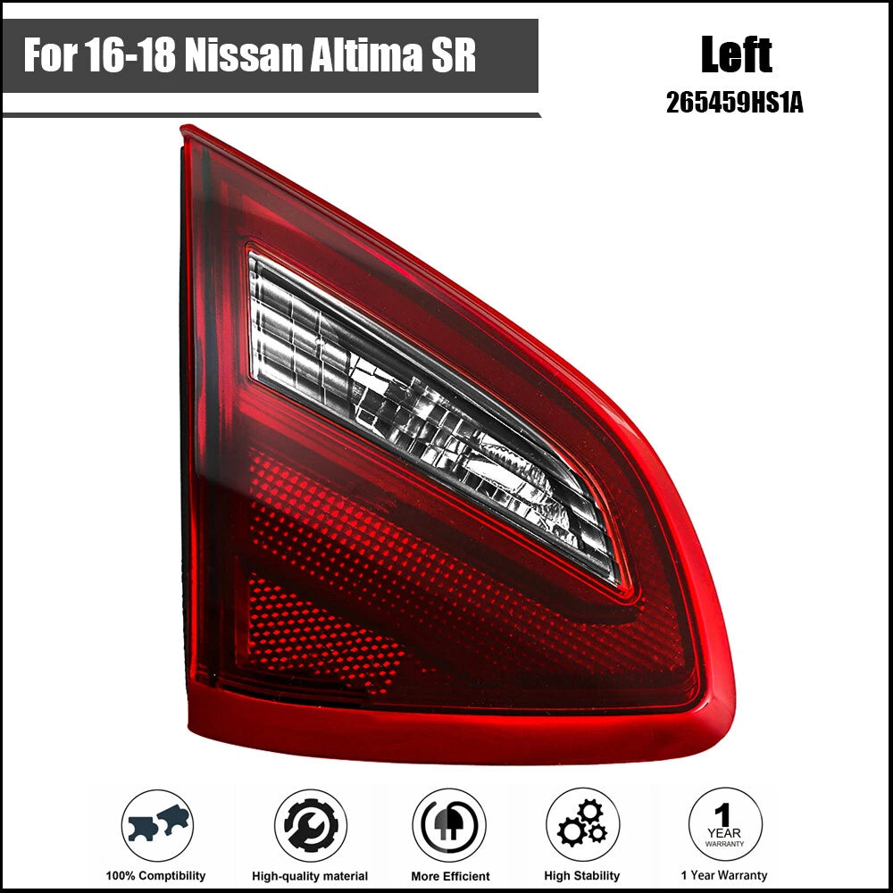 Tail Light Assembly for Nissan Altima SR (2016–2018) LED Left Driver Rear