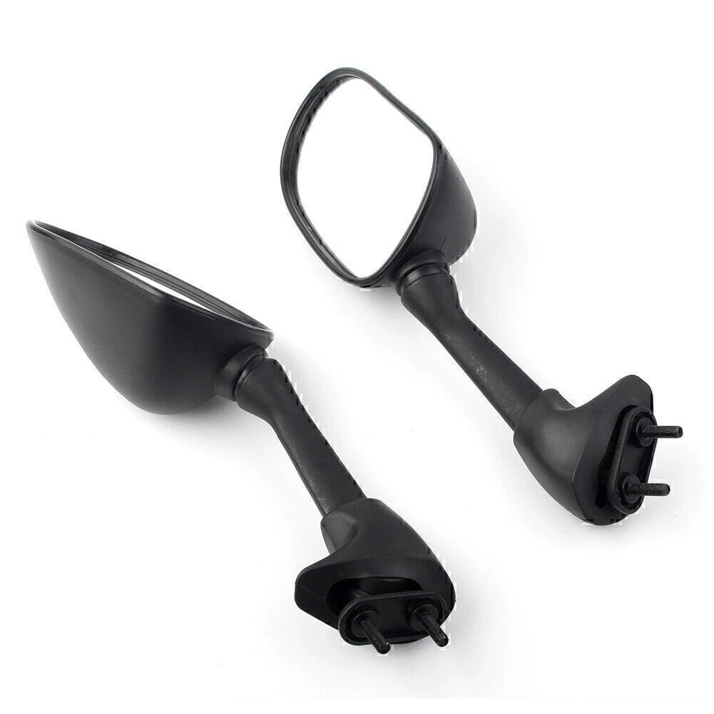 Motorcycle Left+Right Rearview Side Mirrors Black for Yamaha YZF R6 2001 2002
