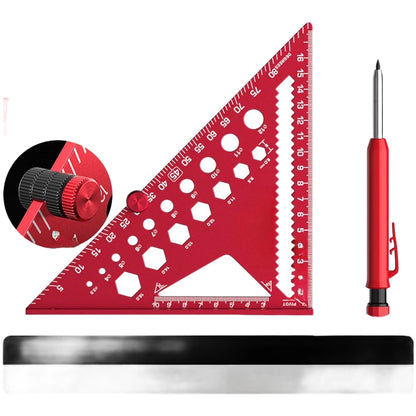 Triangle Ruler 45° & 90° Angle Marking Etched Measurement Scale