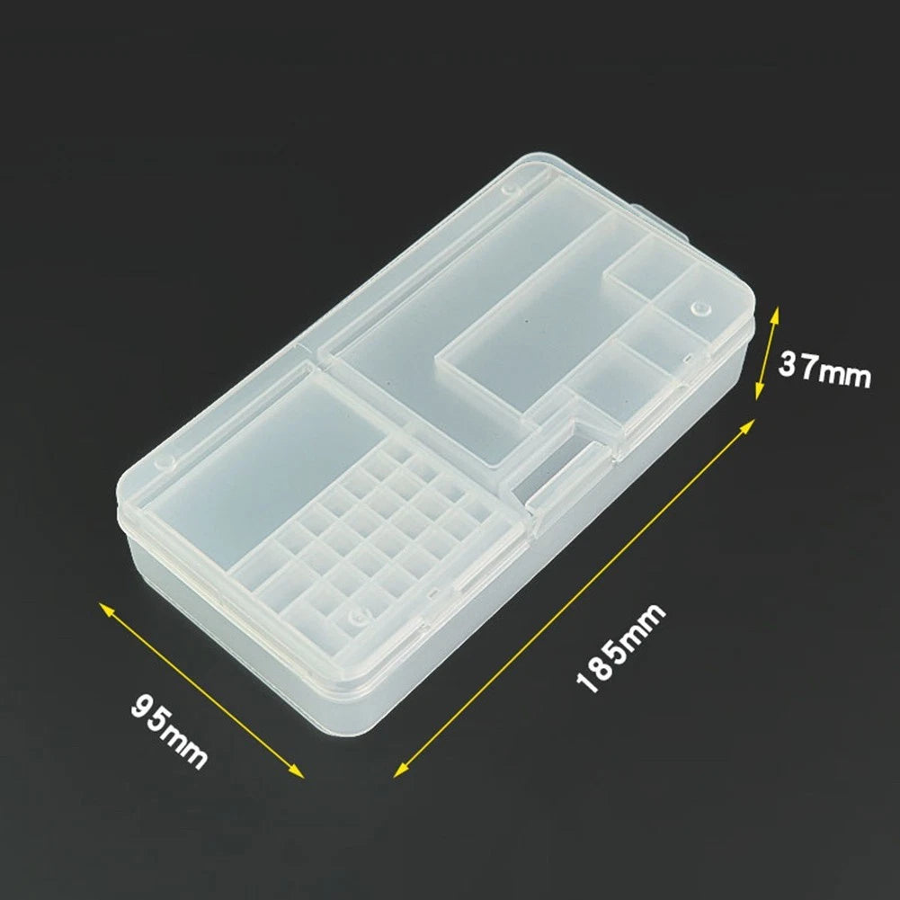 2X Transparent Jewelry Bead Storage Boxes Clear Organizer Container