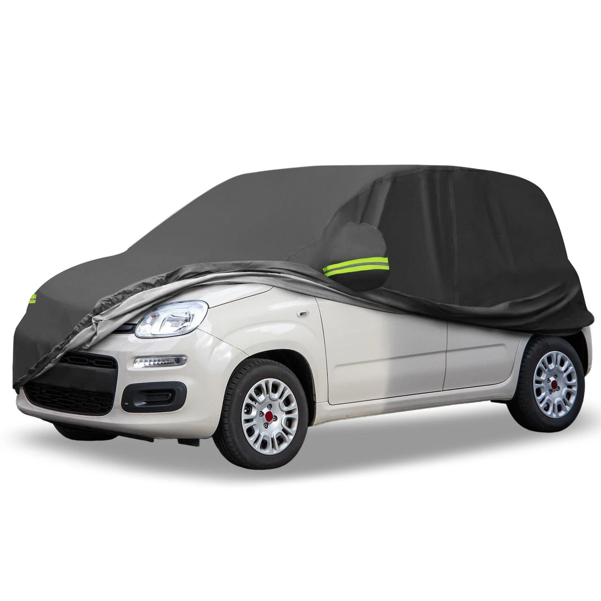 Waterproof Car Cover for Fiat Panda (2003–2022) Black, Zippered